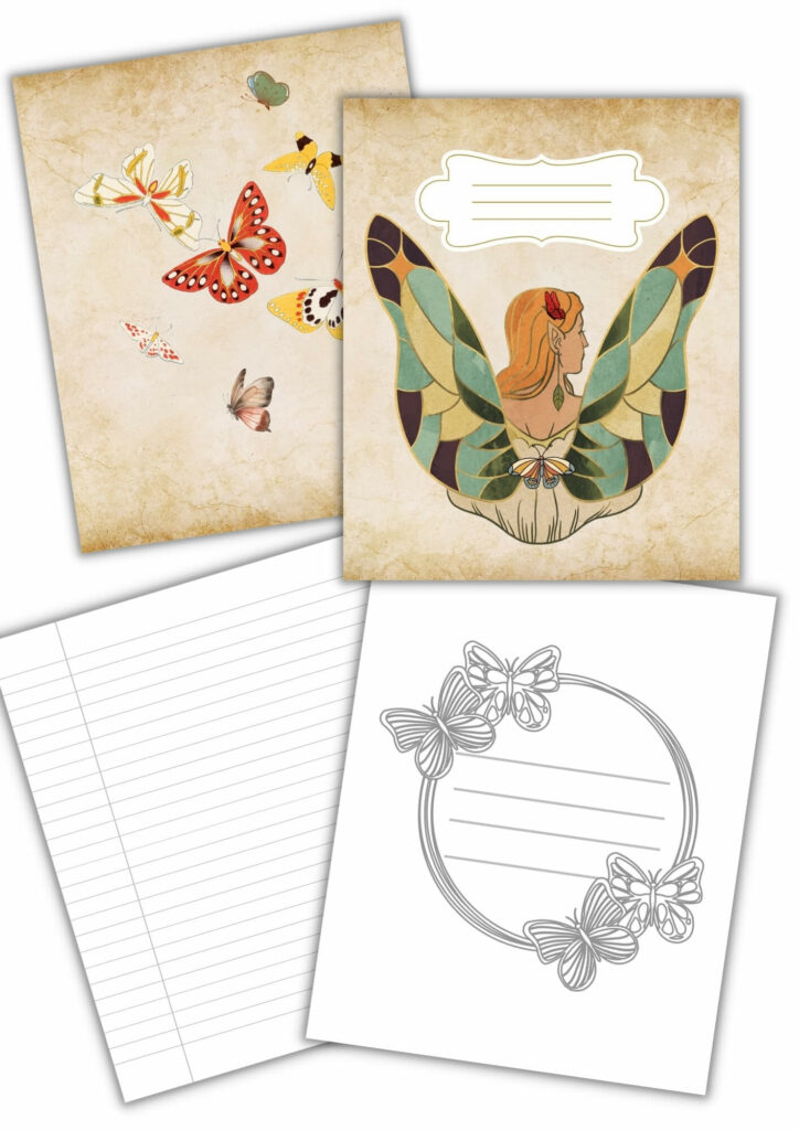 boho-aesthetic-vintage-composition-blank-notebook-college-ruled-lined-pages